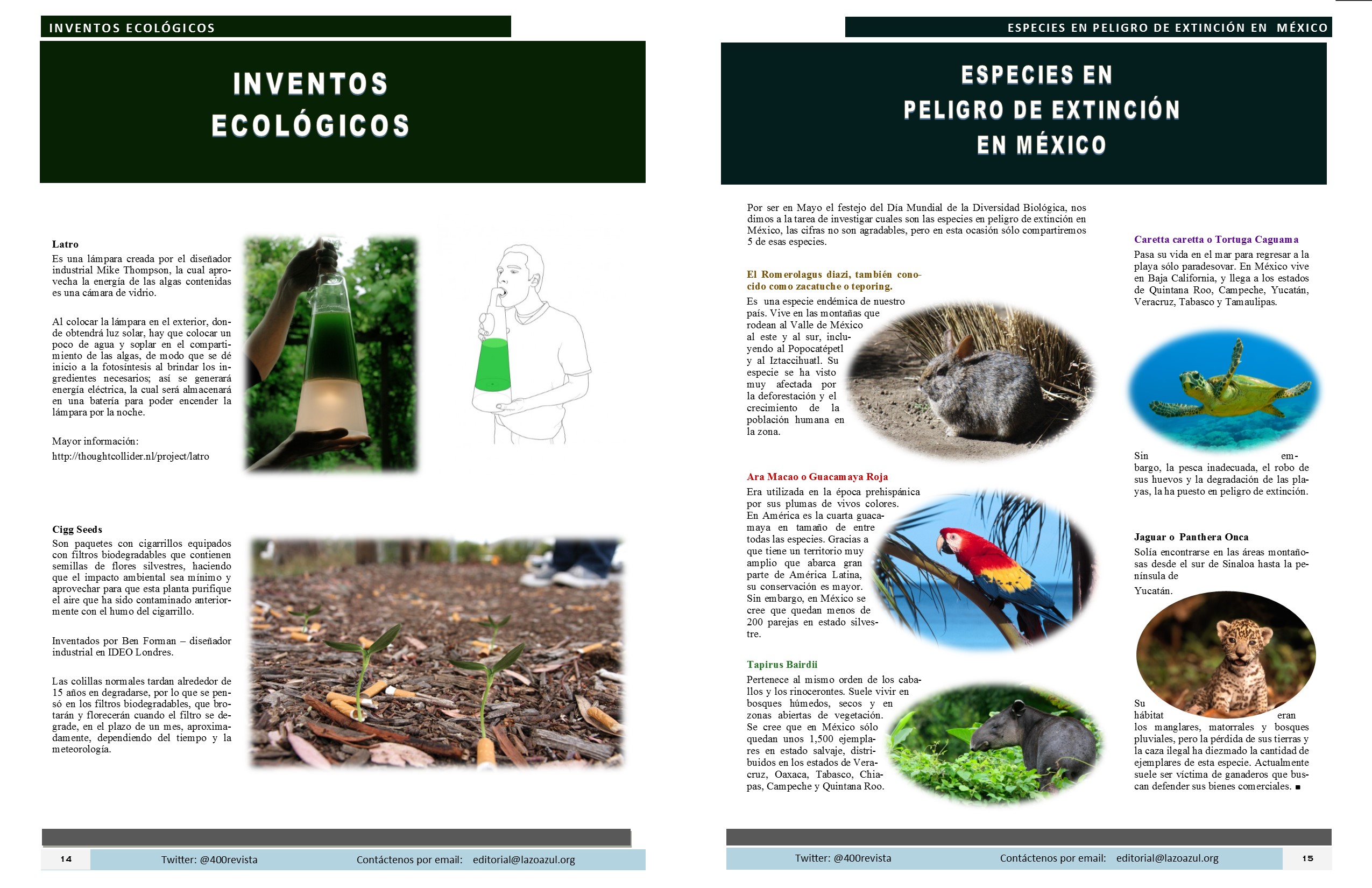 Revista 400 mayo 2015 especies en peligro de extinción.jpg
